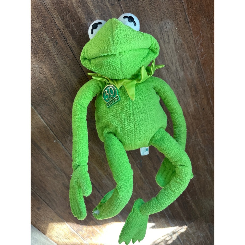 Vintage 1999‎ Tyco Sesame Street 30th Anniversary Kermit the Frog Plush WORKS